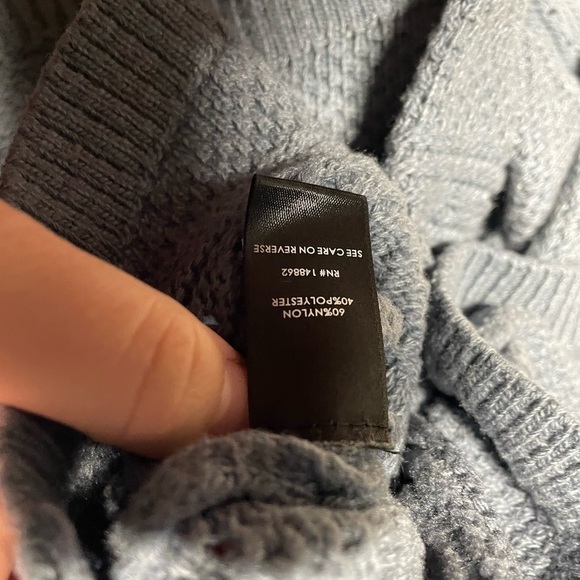 Torrid Pointelle Pullover V-Neck Tunic Sweater icy blue gray women’s size 4 / 4x - Picture 6 of 7